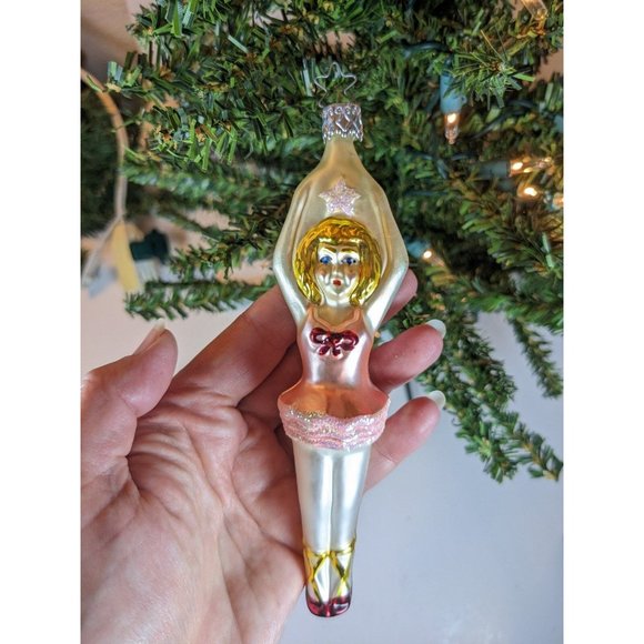 Ballerina Retired Old World Christmas Inge Glas Ornament - Picture 3 of 5